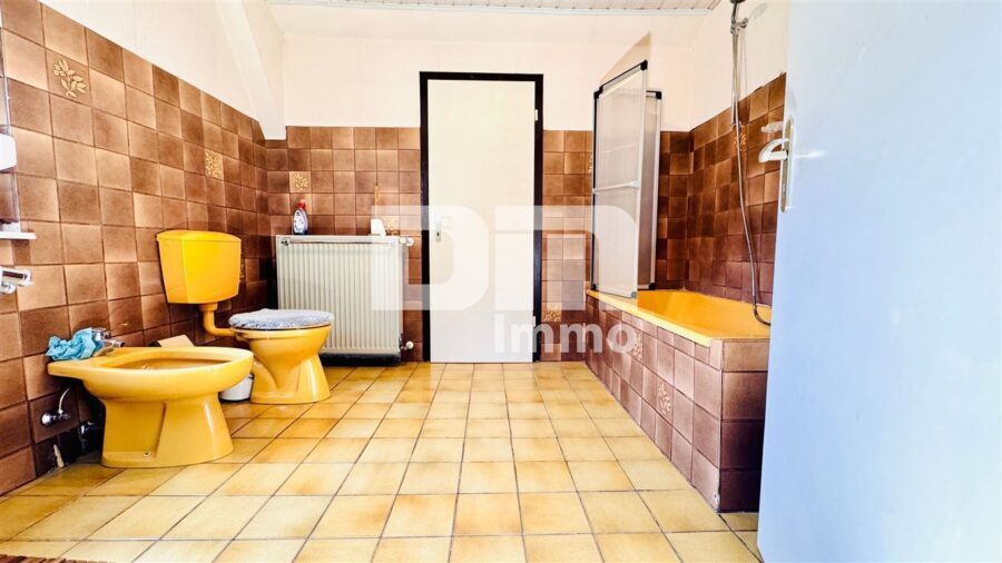 Modernisiertes Einfamilienhaus auf riesigem Grundstück mit Carport und Nebengebäude - OG / DG Badezimmer mit Vorratsraum